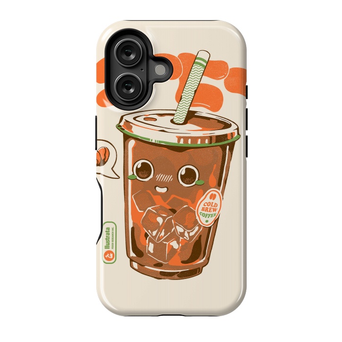 iPhone 16 StrongFit Cute Cold Brew Coffee  by Ilustrata