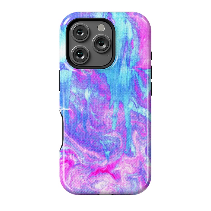 iPhone 16 Pro StrongFit Melting Marble in Pink & Turquoise by Tangerine-Tane