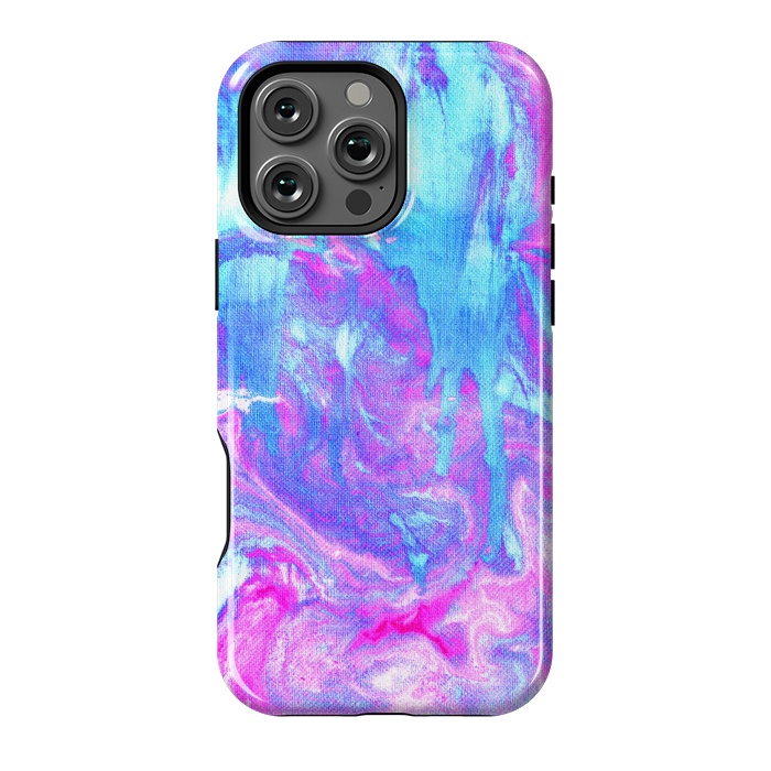 iPhone 16 Pro Max StrongFit Melting Marble in Pink & Turquoise by Tangerine-Tane