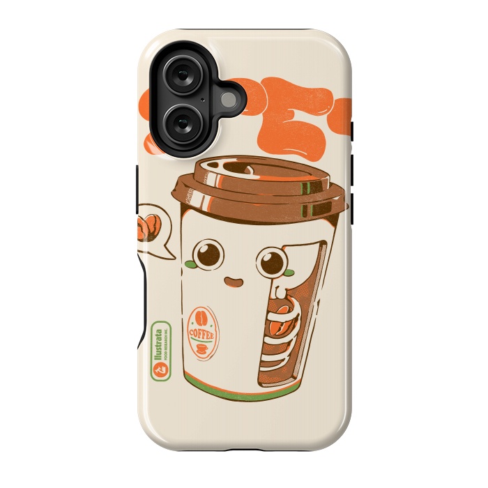 iPhone 16 StrongFit Cute Coffee x-Ray by Ilustrata