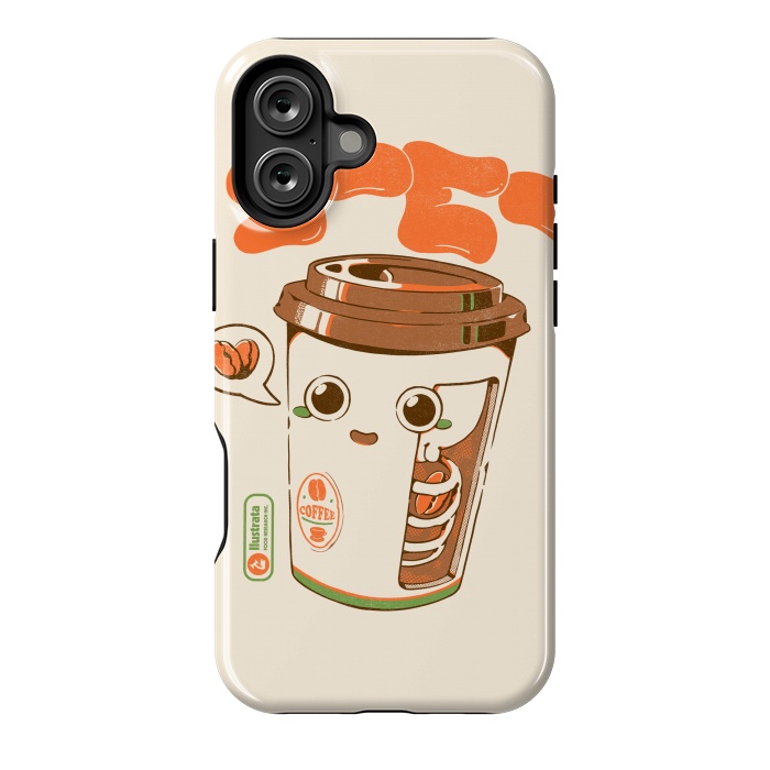 iPhone 16 Plus StrongFit Cute Coffee x-Ray by Ilustrata