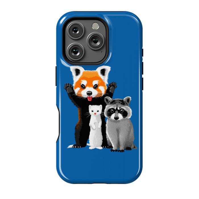 iPhone 16 Pro StrongFit Raccoon, ferret and red panda by Alberto