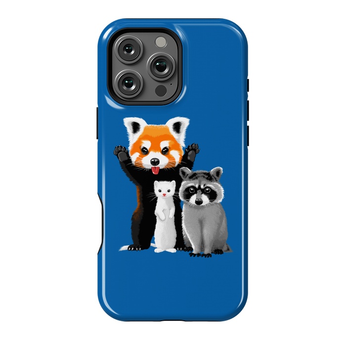 iPhone 16 Pro Max StrongFit Raccoon, ferret and red panda by Alberto