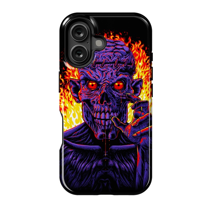 iPhone 16 StrongFit Zombie in flames by Alberto