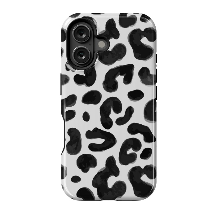 iPhone 16 StrongFit Black Animal Print by ArtsCase