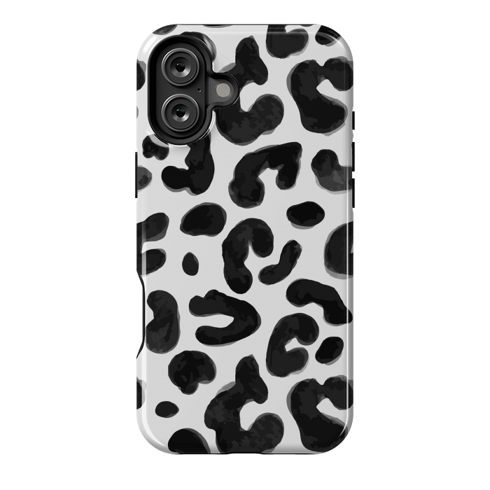 iPhone 16 Plus StrongFit Black Animal Print by ArtsCase