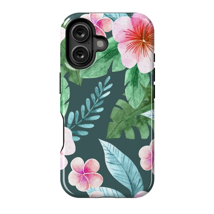 iPhone 16 StrongFit Tropical Pink Floral by ArtsCase