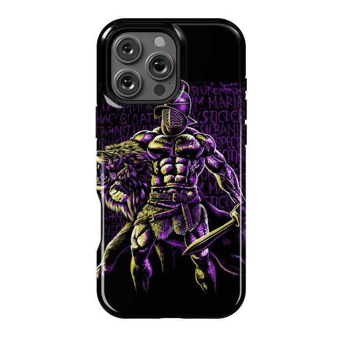 iPhone 16 Pro Max StrongFit retro bodybuilder vs lion by Alberto