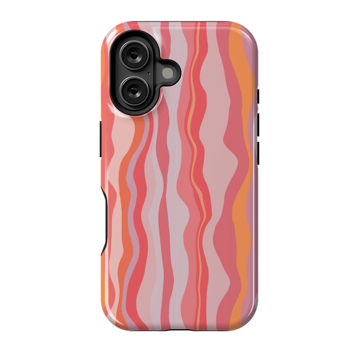 iPhone 16 StrongFit Melted Marrakesh Stripes by Nic Squirrell