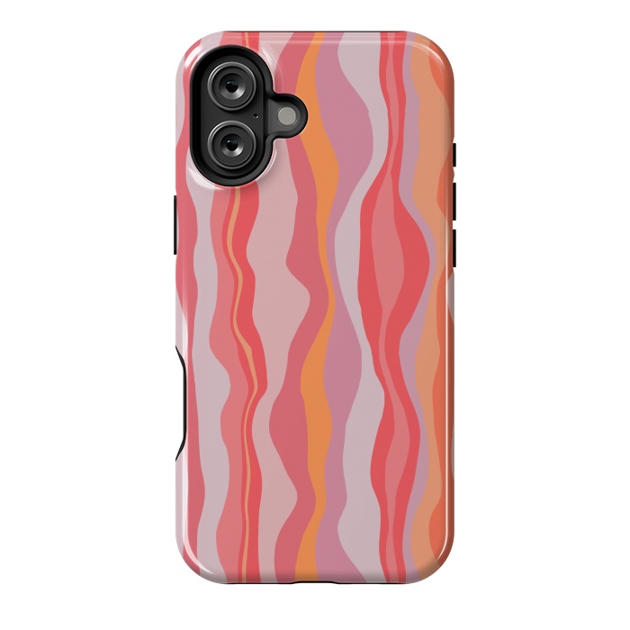 iPhone 16 Plus StrongFit Melted Marrakesh Stripes by Nic Squirrell