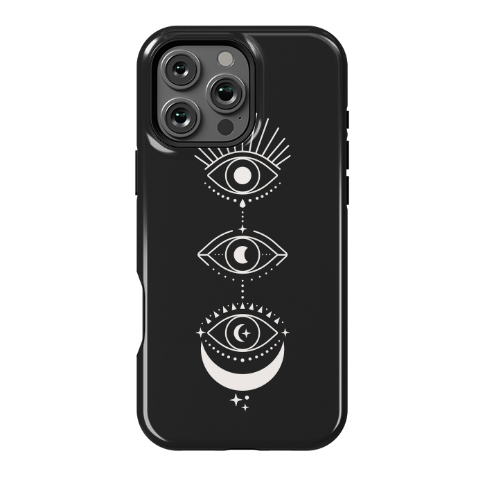 iPhone 16 Pro Max StrongFit Black Eyes Moon Phases by ArtPrInk