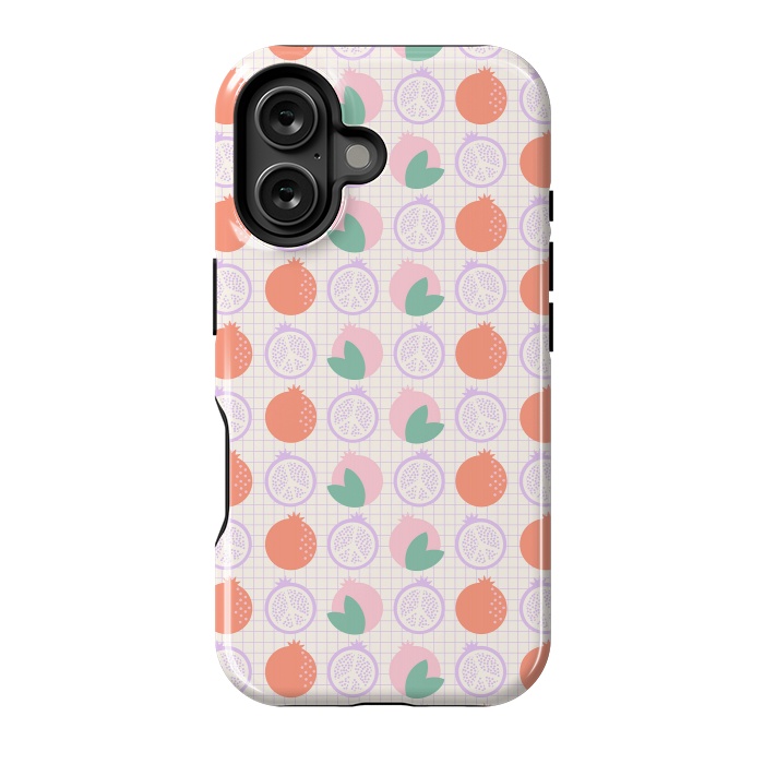 iPhone 16 StrongFit Pastels Peaceful Pomegranate by ArtPrInk