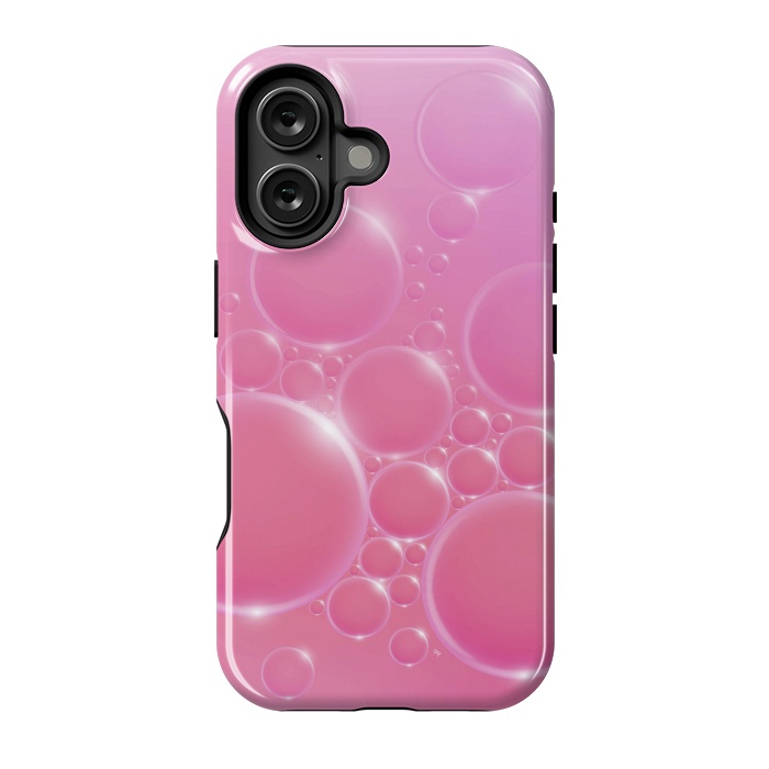 iPhone 16 StrongFit Pink Bubbles by Martina