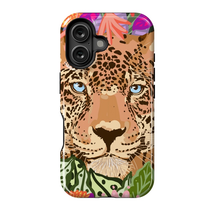 iPhone 16 StrongFit Peek A Boo Leopard by Uma Prabhakar Gokhale