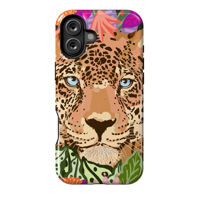 iPhone 16 Plus StrongFit Peek A Boo Leopard by Uma Prabhakar Gokhale