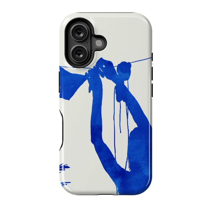 iPhone 16 StrongFit Blue Nude Vacay Matisse by Uma Prabhakar Gokhale