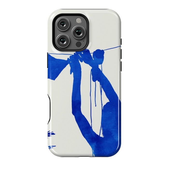 iPhone 16 Pro Max StrongFit Blue Nude Vacay Matisse by Uma Prabhakar Gokhale