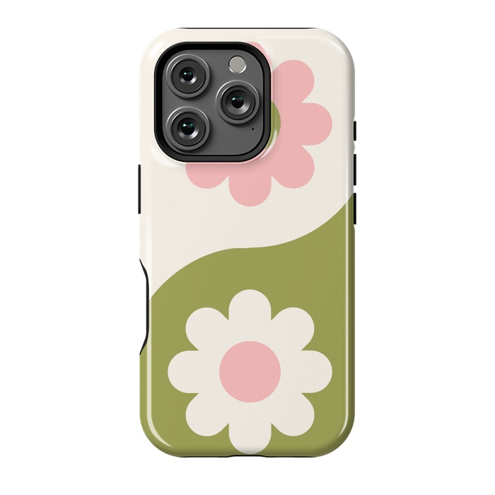 iPhone 16 Pro StrongFit Yin Yang Flowers by ArtPrInk