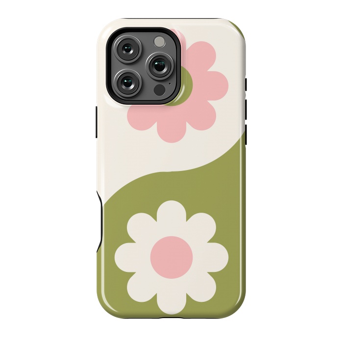 iPhone 16 Pro Max StrongFit Yin Yang Flowers by ArtPrInk