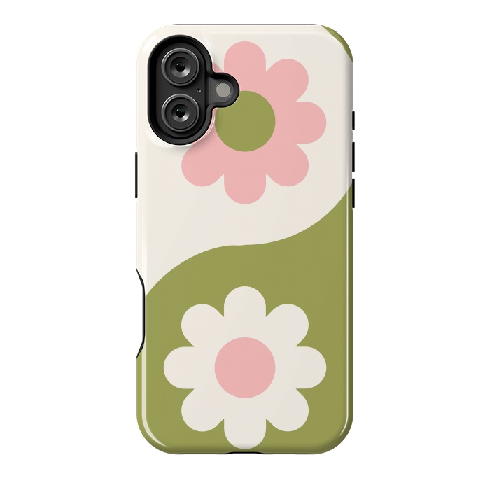 iPhone 16 Plus StrongFit Yin Yang Flowers by ArtPrInk