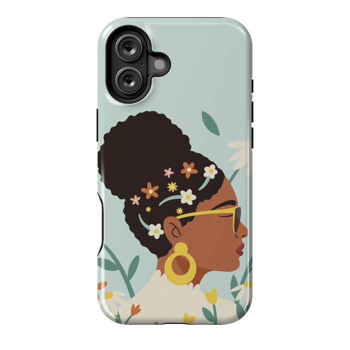 iPhone 16 Plus StrongFit Spring Afro Girl by ArtPrInk