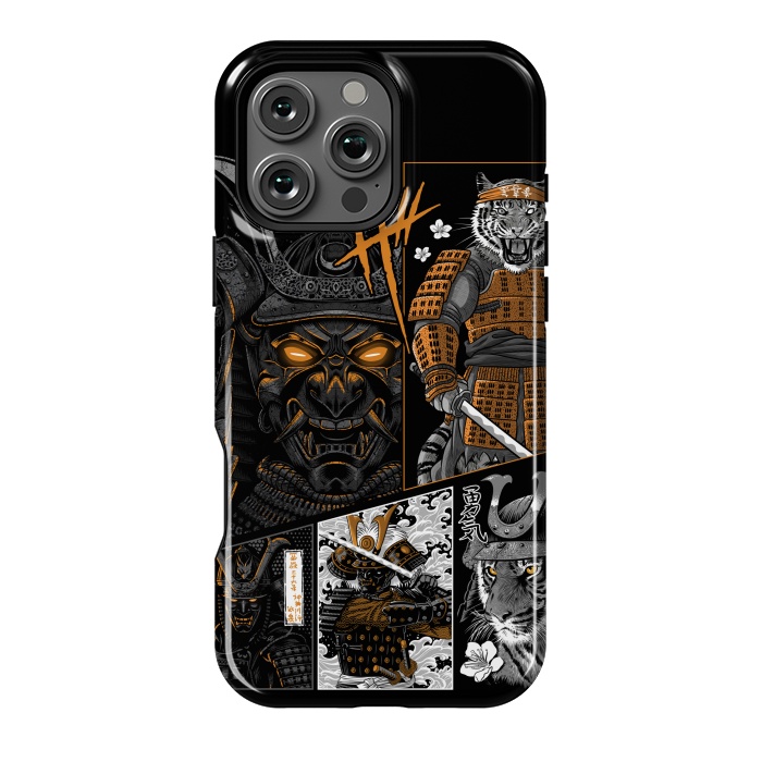 iPhone 16 Pro Max StrongFit Samurai tiger manga by Alberto