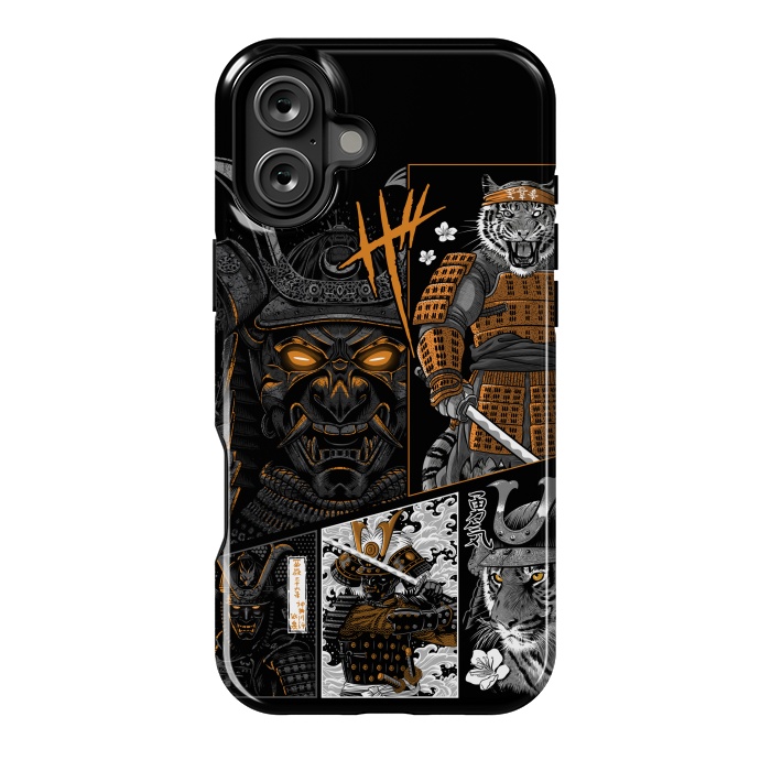 iPhone 16 Plus StrongFit Samurai tiger manga by Alberto