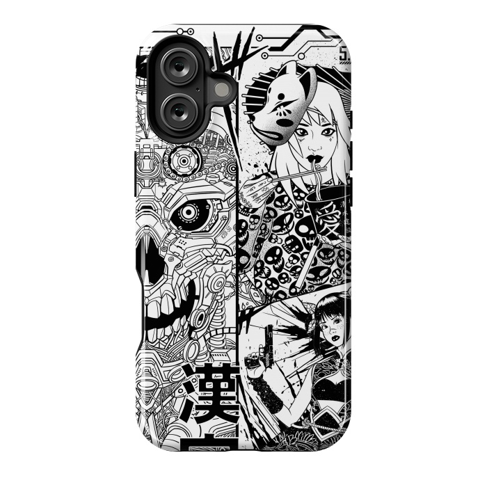 iPhone 16 Plus StrongFit Tokyo machine girl manga by Alberto