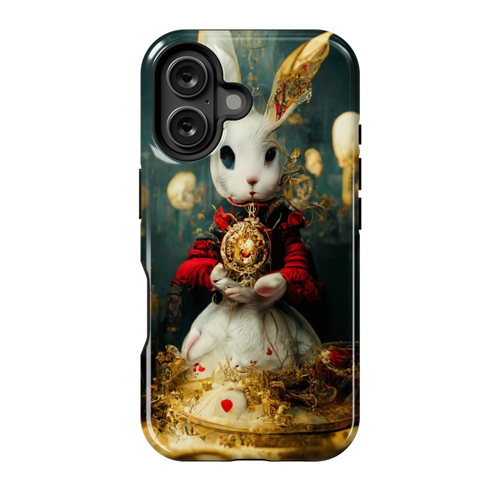 iPhone 16 StrongFit white rabbit , Alice by haroulita