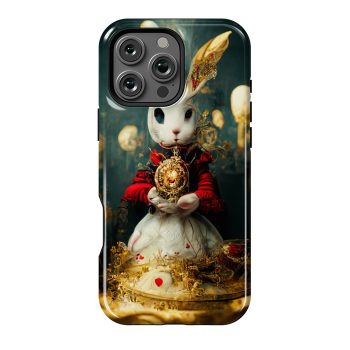 iPhone 16 Pro Max StrongFit white rabbit , Alice by haroulita