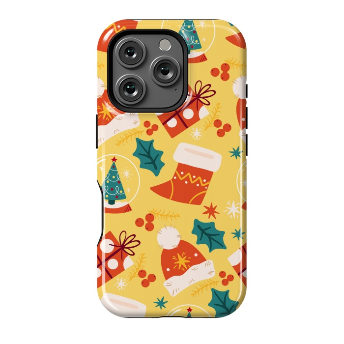 iPhone 16 Pro StrongFit Christmas Boots and Hats by ArtsCase