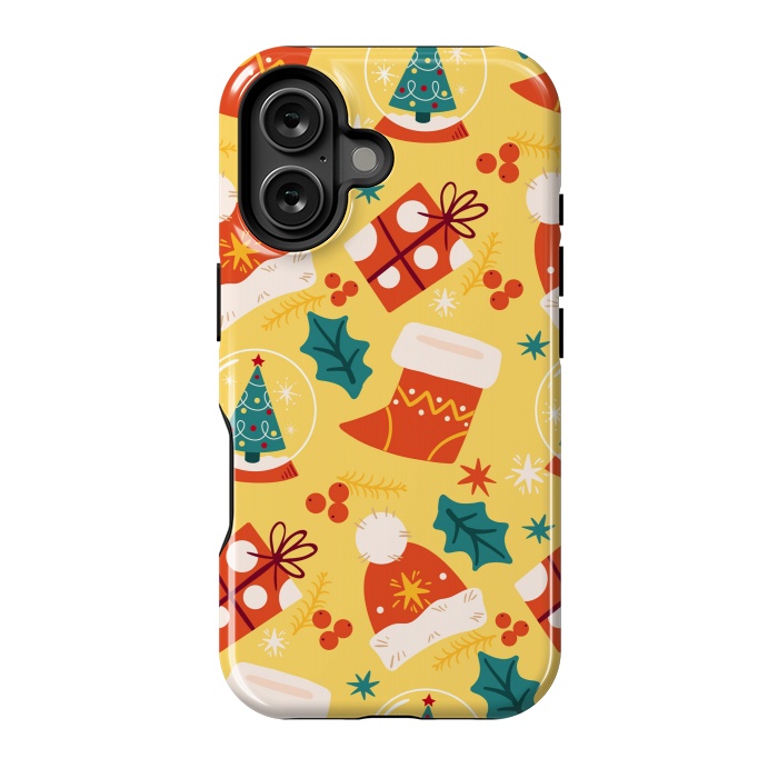 iPhone 16 StrongFit Christmas Boots and Hats by ArtsCase