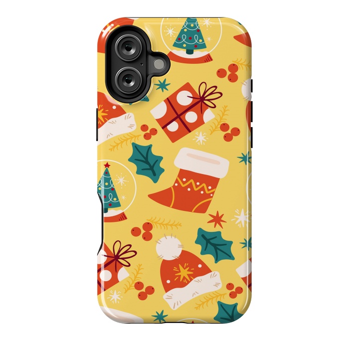 iPhone 16 Plus StrongFit Christmas Boots and Hats by ArtsCase