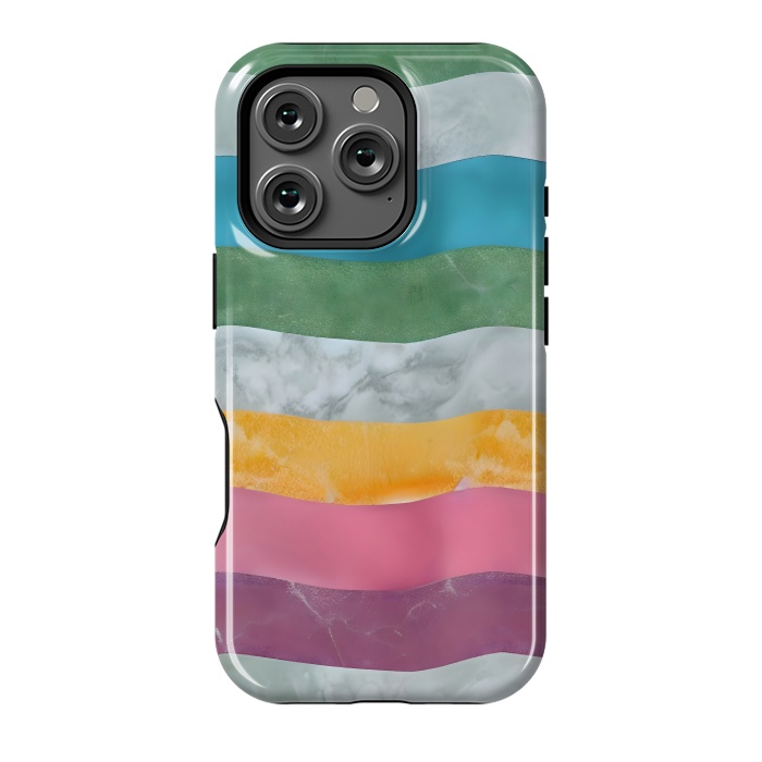 iPhone 16 Pro StrongFit Colorful marble Waves  by Winston