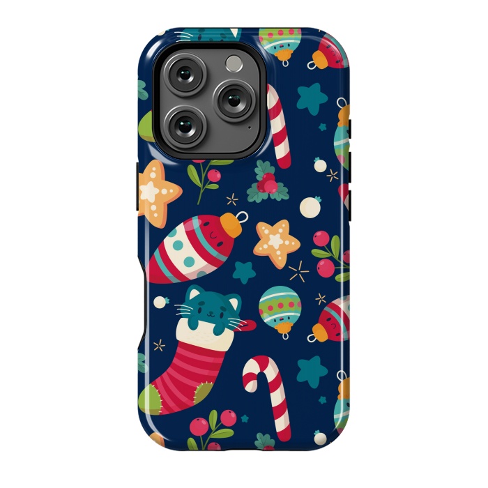 iPhone 16 Pro StrongFit A Cat in Christmas by ArtsCase