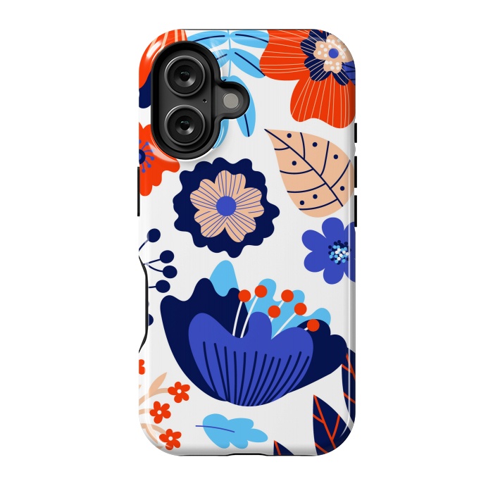 iPhone 16 StrongFit Blue Flowers by ArtsCase