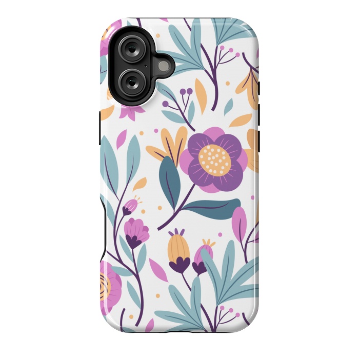 iPhone 16 Plus StrongFit Purple Floral Pattern 0 by ArtsCase