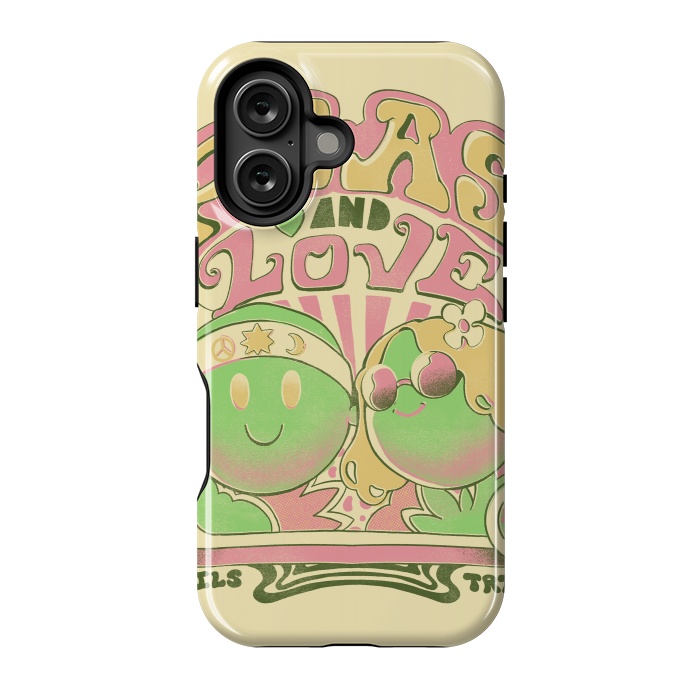 iPhone 16 StrongFit Peas and Love by Ilustrata