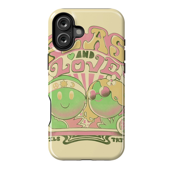 iPhone 16 Plus StrongFit Peas and Love by Ilustrata