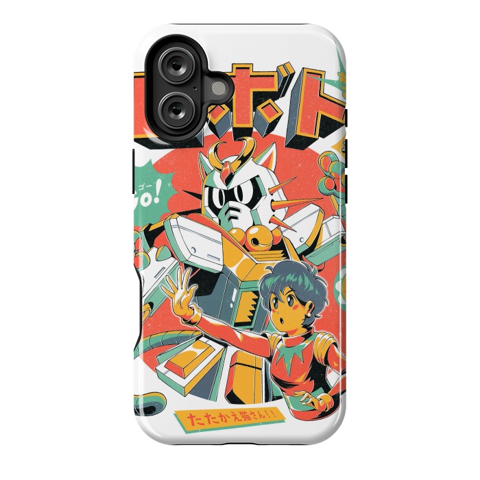 iPhone 16 Plus StrongFit Neko Roboto by Ilustrata