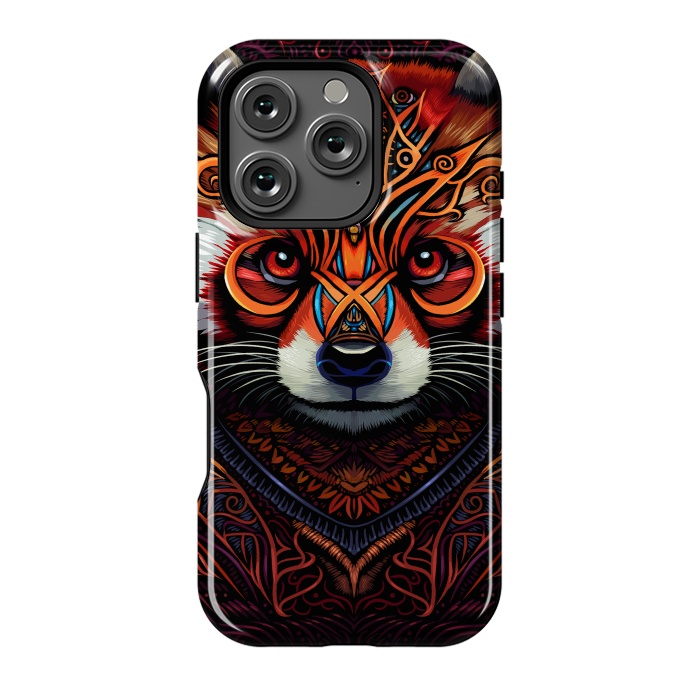 iPhone 16 Pro StrongFit Indian tribal red panda by Alberto