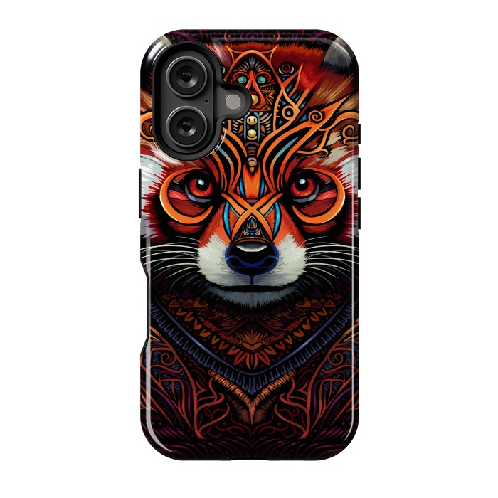 iPhone 16 StrongFit Indian tribal red panda by Alberto