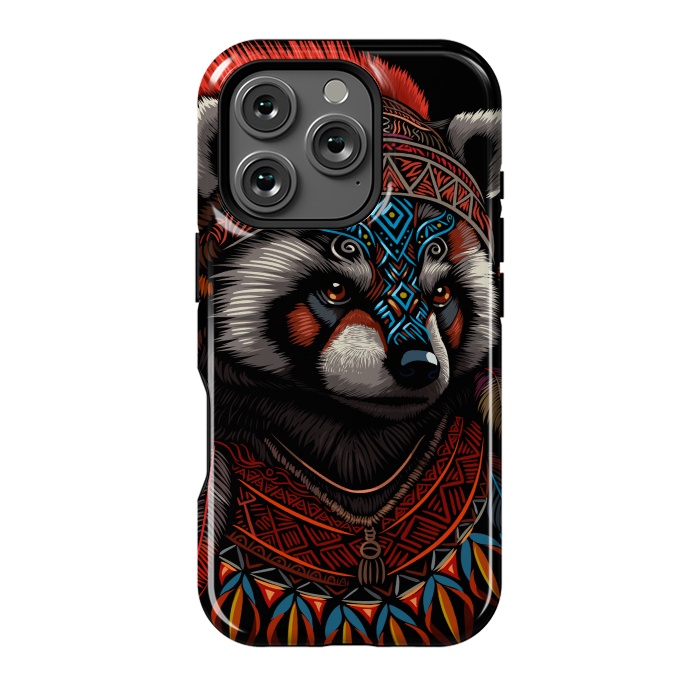 iPhone 16 Pro StrongFit Red panda Indian Chief by Alberto