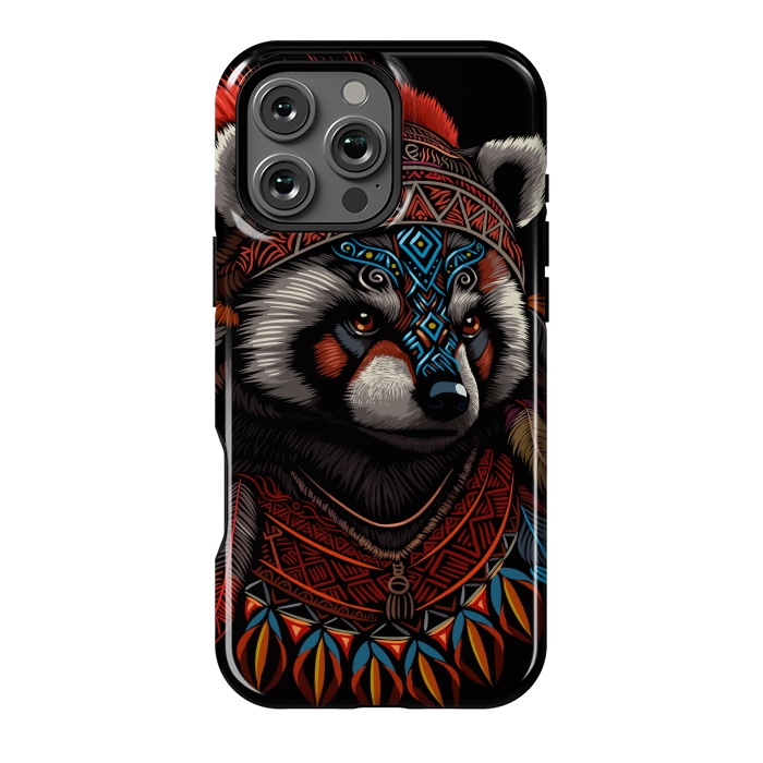 iPhone 16 Pro Max StrongFit Red panda Indian Chief by Alberto