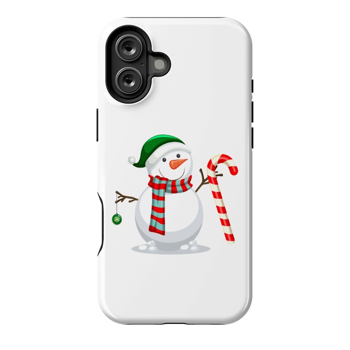 iPhone 16 Plus StrongFit Snowman by Bledi