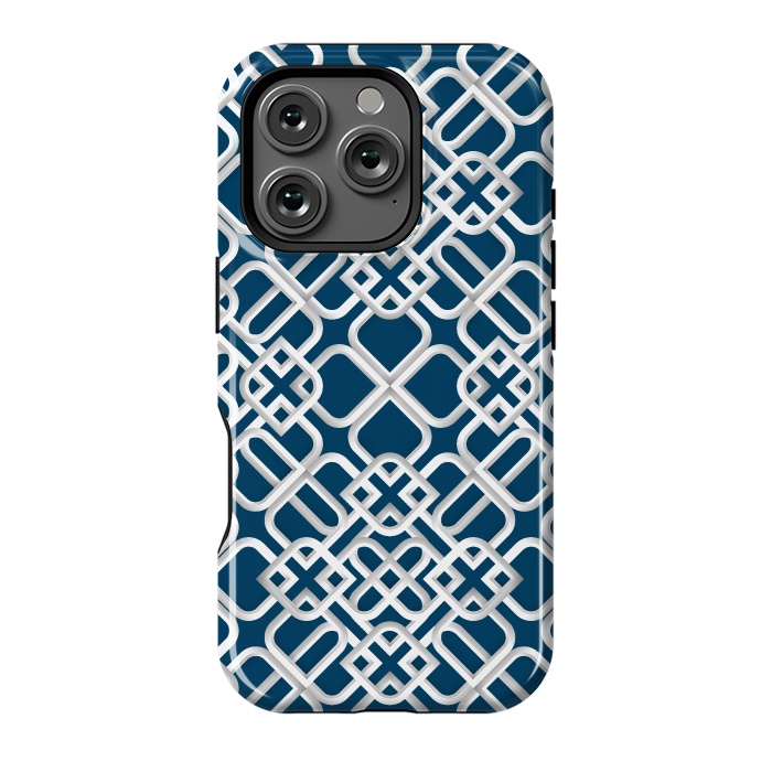 iPhone 16 Pro StrongFit Arabic White Ornament 1 by Bledi