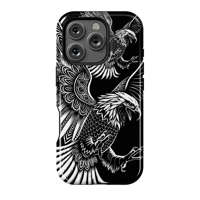 iPhone 16 Pro StrongFit Eagle flying tribal by Alberto