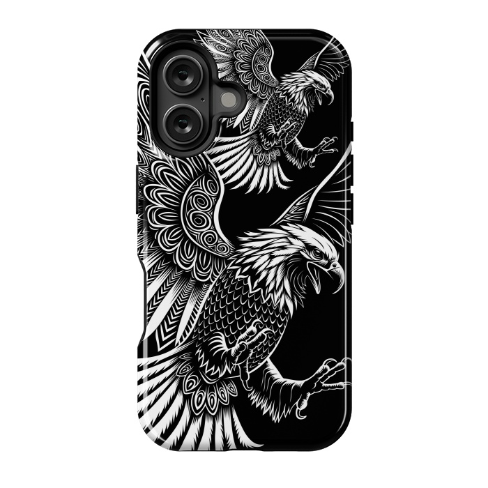 iPhone 16 StrongFit Eagle flying tribal by Alberto