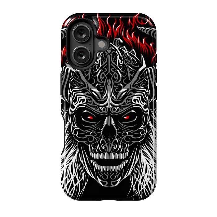 iPhone 16 StrongFit Viking Tribal Skull by Alberto