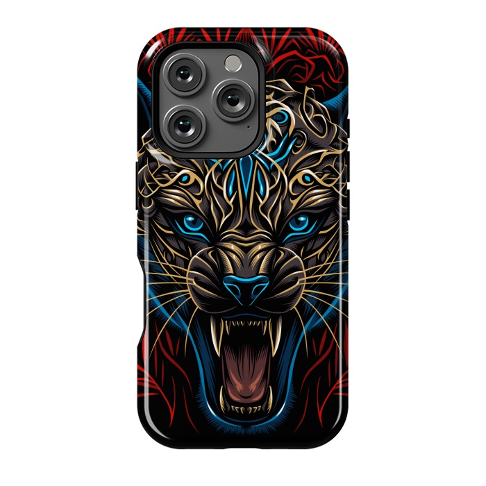 iPhone 16 Pro StrongFit Golden panther tribal  by Alberto